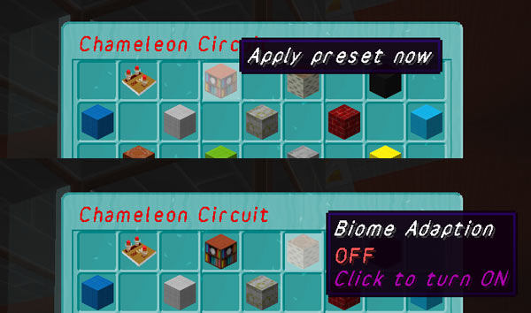 Apply and Biome Adaption buttons